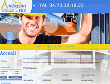 Tablet Screenshot of andreoni-materiel.com